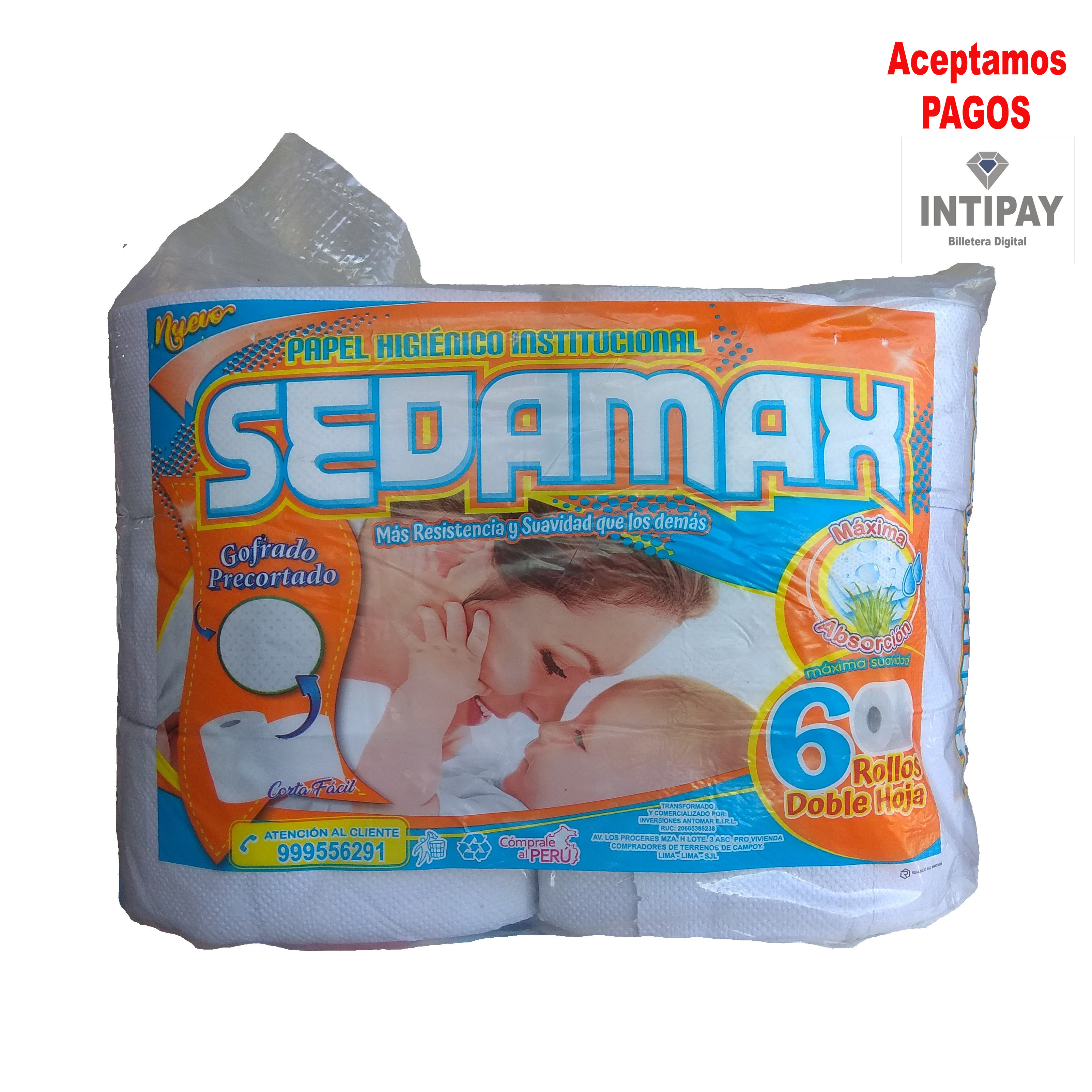 Papel higiénico institucional Sedamax x 6 rollos 